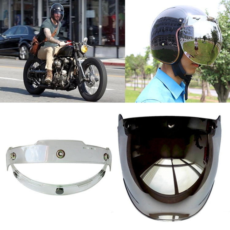 Soman Motorcycle Bubble Visor Open Face Helmet Visor Helmet Windshield Shield with Transparent Frame(Mirror) - free shipping - PMC TechLife - Order now!