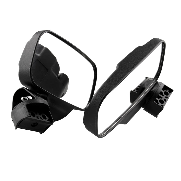 MB-MR016-BK 2 PCS Motorcycle UTV Modified Side View Mirrors for UTV with 1.75 inch and 2 inch Roll Cage(Black) - Side Mirrors by PMC Jewellery | Online Shopping South Africa | PMC Jewellery | Buy Now Pay Later Mobicred