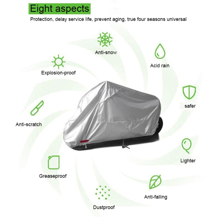 210D Oxford Cloth Motorcycle Electric Car Rainproof Dust-proof Cover, Size: XXL (Silver) - Raincoat by PMC Jewellery | Online Shopping South Africa | PMC Jewellery | Buy Now Pay Later Mobicred