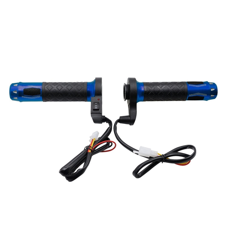 CS-764A2 12V Motorcycle Scooter Aluminum Alloy Electric Hand Grip Cover Heated Grip Handlebar(Blue) - Grips by PMC Jewellery | Online Shopping South Africa | PMC Jewellery | Buy Now Pay Later Mobicred