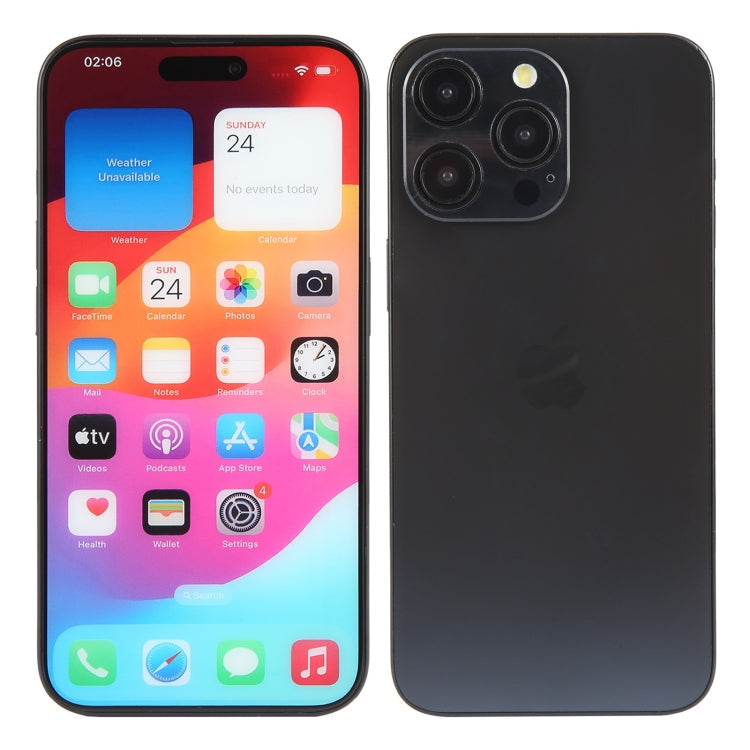 For iPhone 15 Pro Max Color Screen Non-Working Fake Dummy Display Model (Black) - For iPhone & iPad by PMC TechLife | Online Shopping South Africa | PMC TechLife | Buy Now Pay Later Mobicred