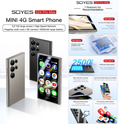 SOYES S24 Pro Max, 2GB+16GB, 3.0 inch Android 10.0 MTK6737M Quad Core, Bluetooth, WiFi, Network: 4G, Dual SIM, Support Google Play Store (Grey) - SOYES by SOYES | Online Shopping South Africa | PMC Jewellery | Buy Now Pay Later Mobicred