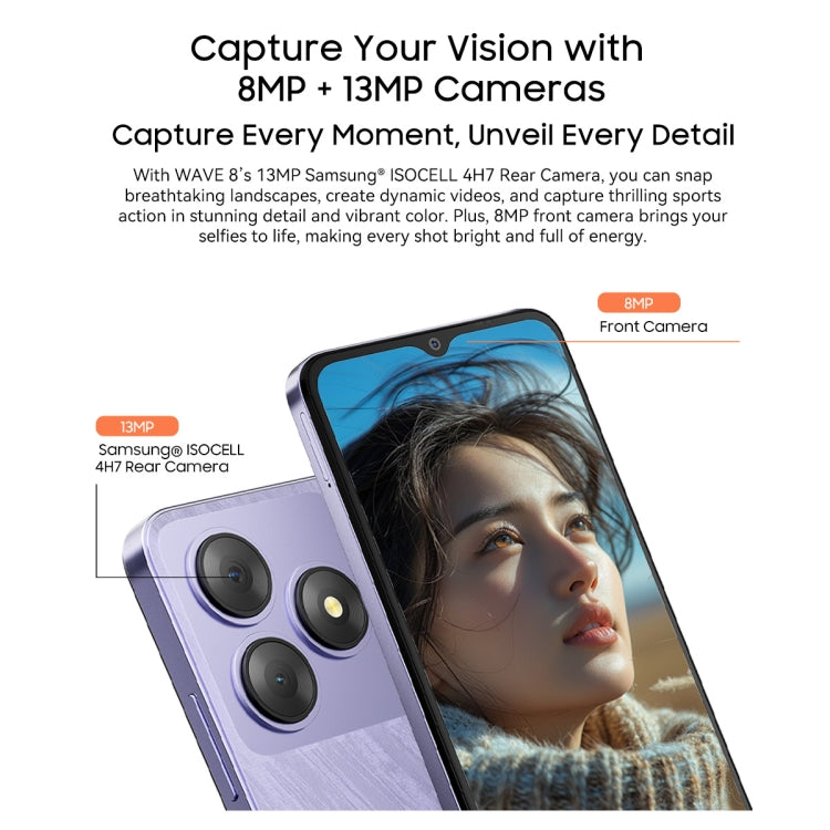 [HK Warehouse] Blackview WAVE 8, 4GB+256GB, 6.56 inch Android 14 Unisoc T606 Octa Core, Network: 4G, OTG (Blue) - Blackview by Blackview | Online Shopping South Africa | PMC Jewellery | Buy Now Pay Later Mobicred