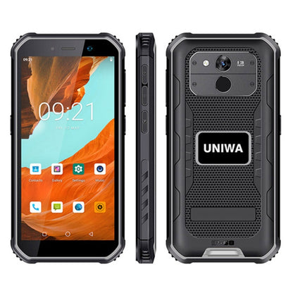 UNIWA F963 Pro Rugged Smart Phone, 6GB+128GB, 5.5 inch Android 13, Unisoc T606 Octa Core, NFC, Fingerprint Unlock, 4G Network, AU Plug (Black Grey) - UNIWA by UNIWA | Online Shopping South Africa | PMC Jewellery | Buy Now Pay Later Mobicred