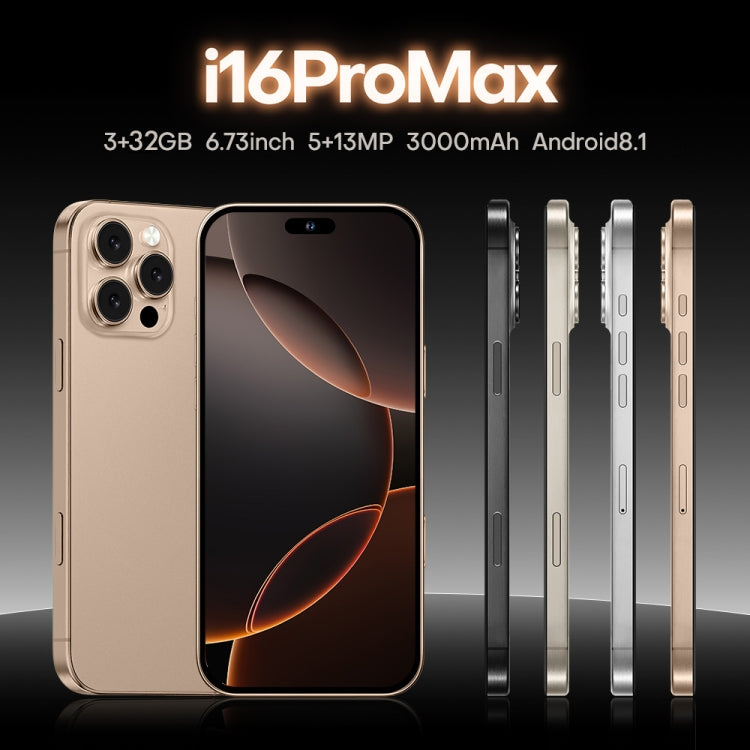 i16 Pro Max / A08, 3GB+32GB, 6.73 inch Screen, Face Identification, Android 8.1 MTK6753 Octa Core, Network: 3G, Dual SIM, AU Plug (Black) -  by PMC Jewellery | Online Shopping South Africa | PMC Jewellery | Buy Now Pay Later Mobicred