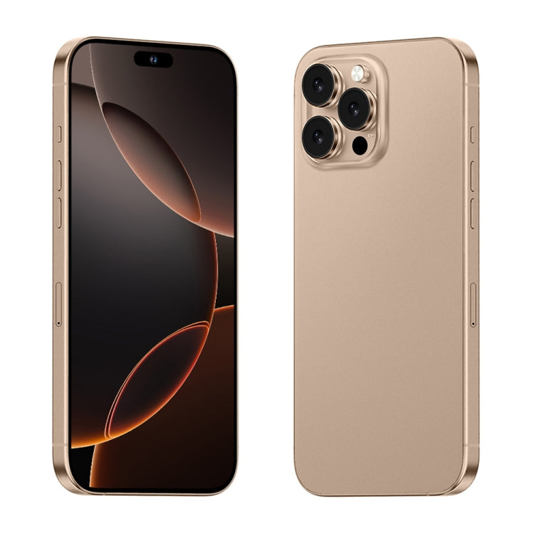 i16 Pro Max / A08, 3GB+32GB, 6.73 inch Screen, Face Identification, Android 8.1 MTK6753 Octa Core, Network: 3G, Dual SIM, UK Plug (Gold) -  by PMC Jewellery | Online Shopping South Africa | PMC Jewellery | Buy Now Pay Later Mobicred