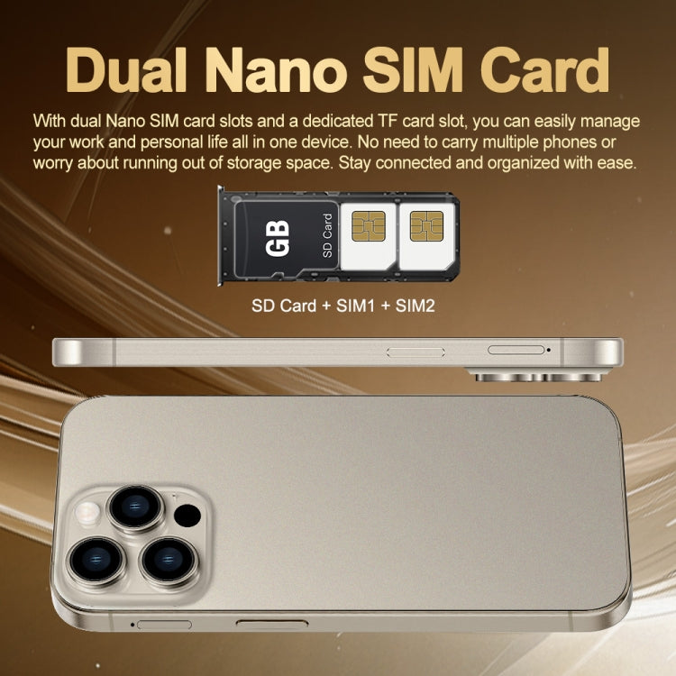 i16 Pro Max / Q5A, 6GB+128GB, 6.5 inch Screen, Face Identification, Android 10 MTK6762 Octa Core, OTG, NFC, Network: 4G, Dual SIM, EU Plug (Blue) - free shipping - PMC Jewellery - Order now!