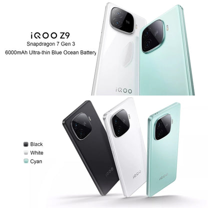 vivo iQOO Z9, Dual Back Cameras, 12GB+512GB, Face ID Screen Fingerprint Identification, 6.78 inch Android 14.0 OriginOS 4 Snapdragon 7 Gen 3 Octa Core 2.63GHz, OTG, NFC, Network: 5G, Support Google Play (Black) - vivo by vivo | Online Shopping South Africa | PMC Jewellery | Buy Now Pay Later Mobicred