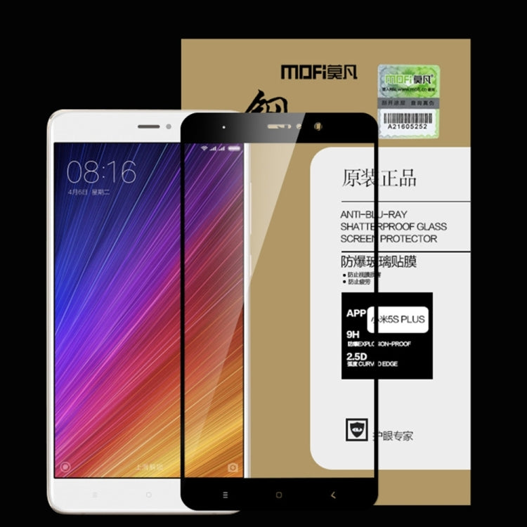 MOFI Xiaomi Mi 5s Plus 0.3mm 9H Hardness 2.5D Explosion-proof Full Screen Tempered Glass Screen Film(Gold) -  by MOFI | Online Shopping South Africa | PMC Jewellery