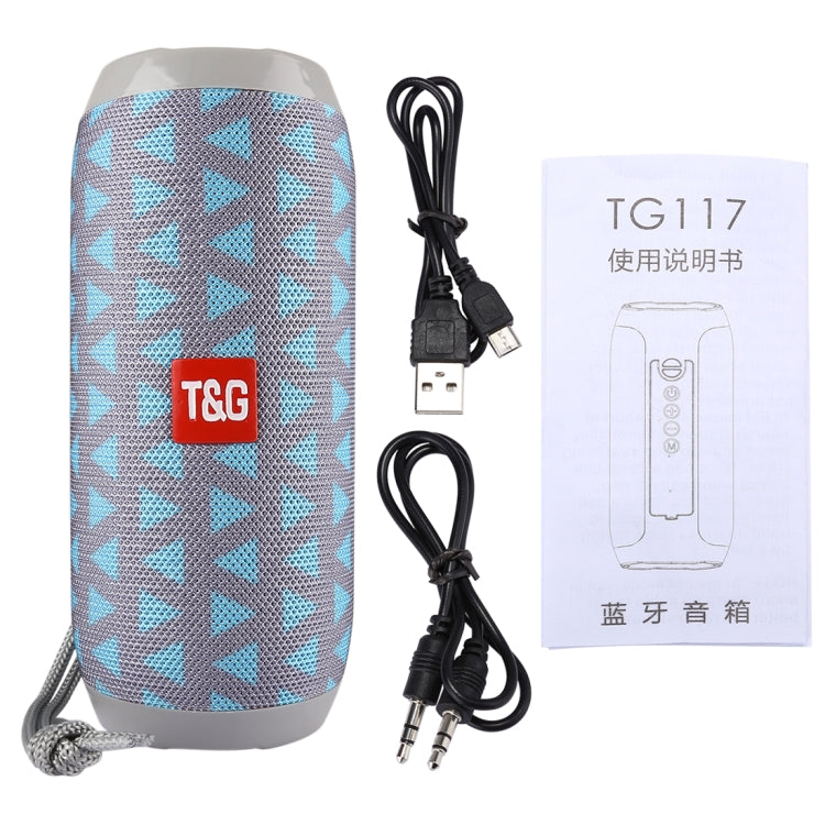 T&G TG117 Portable Bluetooth Stereo Speaker, with Built-in MIC, Support Hands-free Calls & TF Card & AUX IN & FM, Bluetooth Distance: 10m(Blue) - Desktop Speaker by T&G | Online Shopping South Africa | PMC Jewellery | Buy Now Pay Later Mobicred