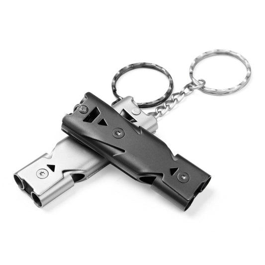 Aotu AT6637 Stainless Steel Outdoor Double Tube Survival Safety Whistle, Random Color Delivery - Sporting goods by AOTU | Online Shopping South Africa | PMC Jewellery | Buy Now Pay Later Mobicred