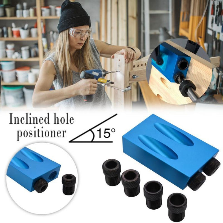 15 Degree Angular Oblique Aluminum Alloy Woodworking Hole Locator - free shipping - PMC TechLife - Order now!