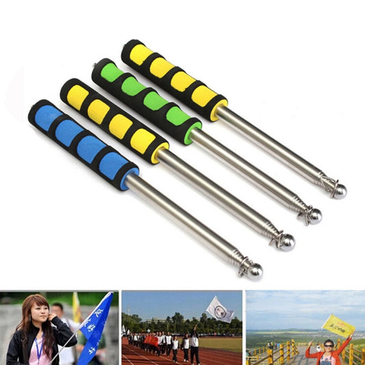 1.2M 6 Knots Telescopic Stainless Steel Rubber Sleeve Teaching Stick Guide Signal Flag, Random Color Delivery - Flagpoles & Flags by PMC Jewellery | Online Shopping South Africa | PMC Jewellery | Buy Now Pay Later Mobicred