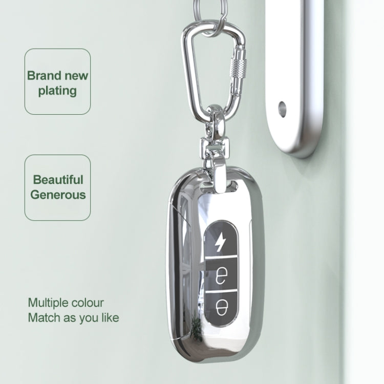 Electric Vehicle Key Electroplated TPU Case For AIMA C (Black) - Car Key Cases by PMC TechLife | Online Shopping South Africa | PMC TechLife | Buy Now Pay Later Mobicred