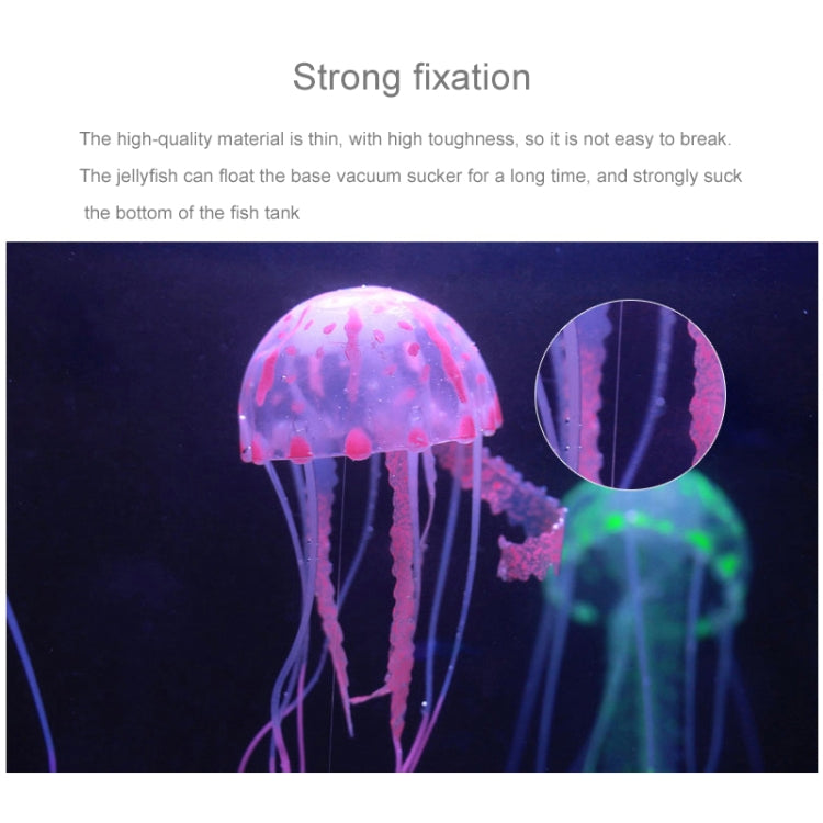 Aquarium Articles Decoration Silicone Simulation Fluorescent Sucker Jellyfish, Size: 5*17cm(Pink) - free shipping - PMc TechLife - Order now!