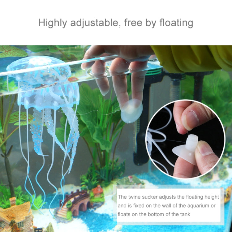 Aquarium Articles Decoration Silicone Simulation Fluorescent Sucker Jellyfish, Size: 8*20cm(Blue) - Fish Tank Decoration by PMc TechLife | Online Shopping South Africa | PMc TechLife | Buy Now Pay Later Mobicred