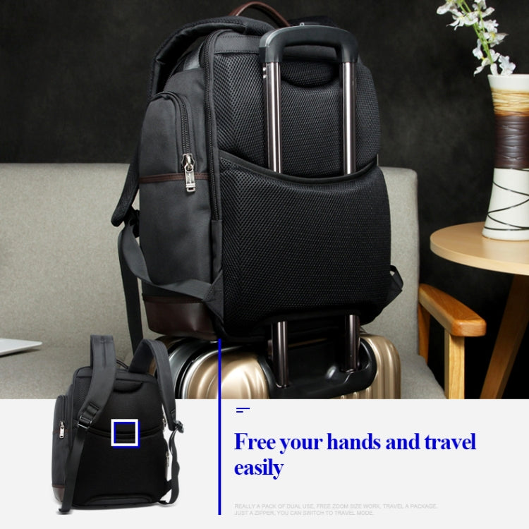 Bopai 11-85301 15.6 inch Large Capacity Multi-layer Zipper Bag Design Breathable Laptop Backpack, Size: 35 x 20 x 43cm(Black) - Backpack by Bopai | Online Shopping South Africa | PMC Jewellery | Buy Now Pay Later Mobicred