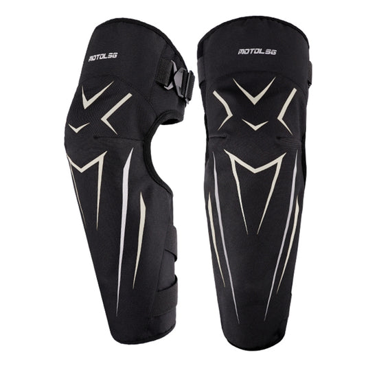 MOTOLSG 2 in 1 Knee Pads Motorcycle Bicycle Riding Warm Fleece Soft Protective Gear (Black White) - Protective Gear by MOTOLSG | Online Shopping South Africa | PMC Jewellery | Buy Now Pay Later Mobicred