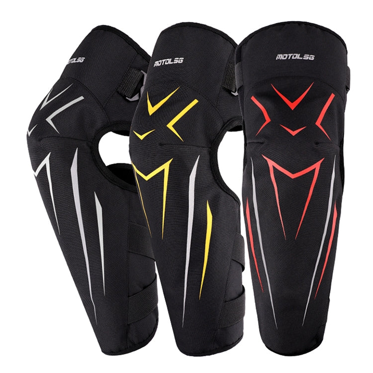 MOTOLSG 2 in 1 Knee Pads Motorcycle Bicycle Riding Warm Fleece Soft Protective Gear (Black Yellow) - Protective Gear by MOTOLSG | Online Shopping South Africa | PMC Jewellery | Buy Now Pay Later Mobicred