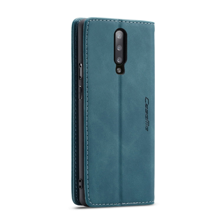 CaseMe-013 Multifunctional Retro Frosted Horizontal Flip Leather Case for OnePlus 7 Pro, with Card Slot & Holder & Zipper Wallet & Photo Frame(Blue) - OnePlus Cases by CaseMe | Online Shopping South Africa | PMC Jewellery | Buy Now Pay Later Mobicred