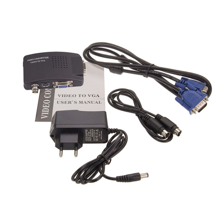 HOWEI HW-2404 BNC / S-Video to VGA Video Converter(Black) - Video Converter by PMC Jewellery | Online Shopping South Africa | PMC Jewellery | Buy Now Pay Later Mobicred