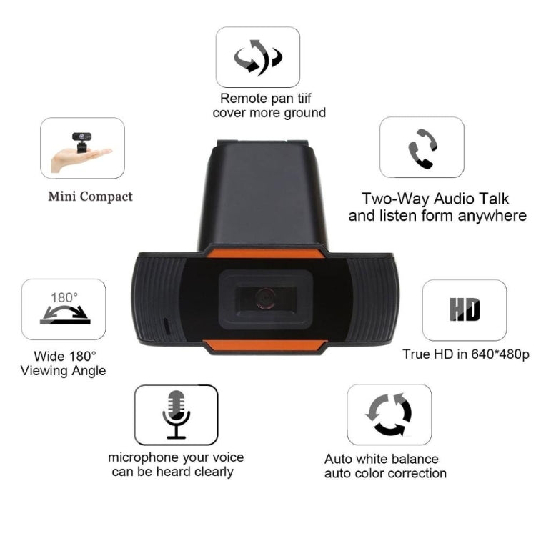 HD 720P Rotatable Computer Camera USB Webcam PC Camera for Skype / Android TV - HD Camera by PMC TechLife | Online Shopping South Africa | PMC TechLife | Buy Now Pay Later Mobicred