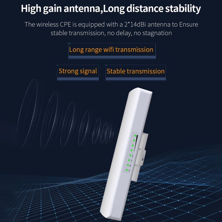 COMFAST CF-E312A Qualcomm AR9344 5.8GHz 300Mbps/s Outdoor ABS Wireless Network Bridge with POE Adapter - free shipping - PMC TechLife - Order now!