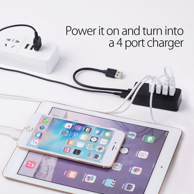 ORICO W5P-U2-30 USB 2.0 Desktop HUB with 30cm Micro USB Cable Power Supply(Black) - USB 2.0 HUB by ORICO | Online Shopping South Africa | PMC Jewellery | Buy Now Pay Later Mobicred