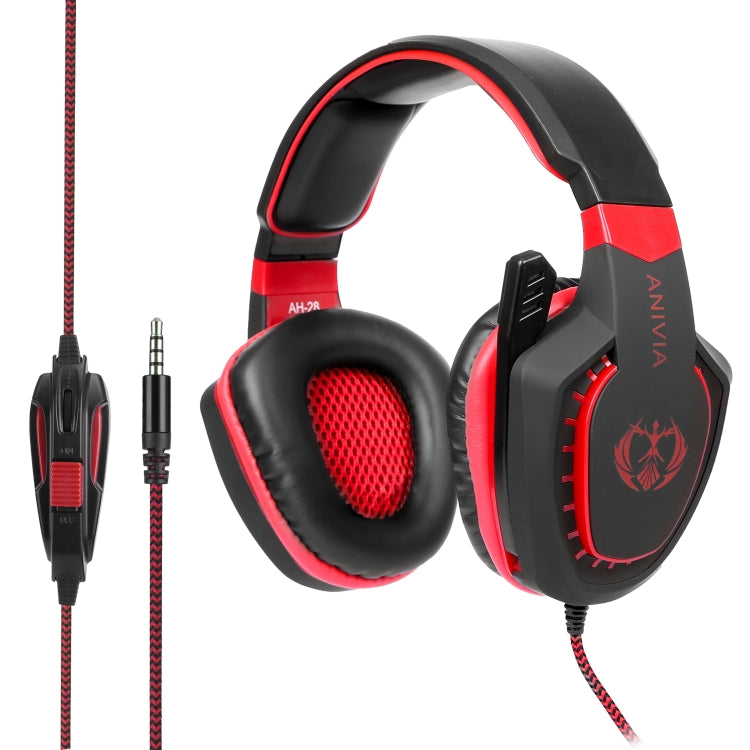 SADES AH-28 3.5mm Plug Wire-controlled Noise Reduction E-sports Gaming Headset with Retractable Microphone, Cable Length: 2m(Black Red) - Multimedia Headset by SADES | Online Shopping South Africa | PMC Jewellery | Buy Now Pay Later Mobicred