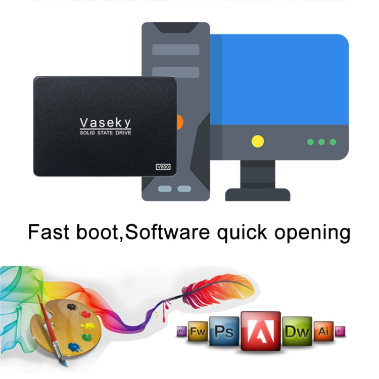 Vaseky V800 512GB 2.5 inch SATA3 6GB/s Ultra-Slim 7mm Solid State Drive SSD Hard Disk Drive for Desktop, Notebook - Solid State Drives by Vaseky | Online Shopping South Africa | PMC Jewellery | Buy Now Pay Later Mobicred