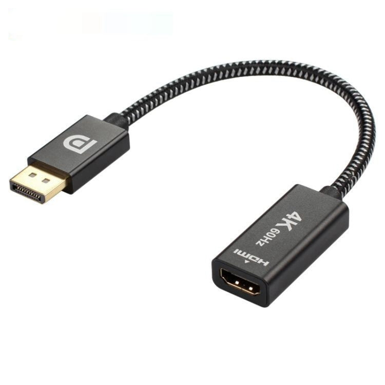 4K 60Hz DisplayPort Male to HDMI Female Adapter Cable (Silver+Black) -  by PMC Jewellery | Online Shopping South Africa | PMC Jewellery | Buy Now Pay Later Mobicred