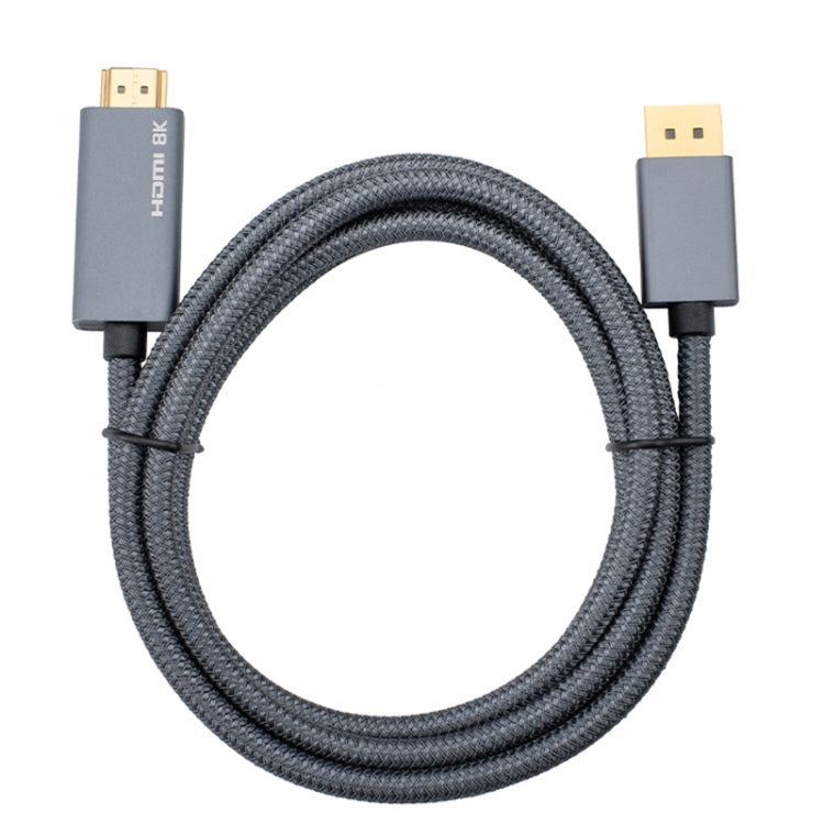 DisplayPort Male to HDMI Male 8K 30Hz HD Braided Adapter Cable, Cable Length: 2m -  by PMC Jewellery | Online Shopping South Africa | PMC Jewellery | Buy Now Pay Later Mobicred