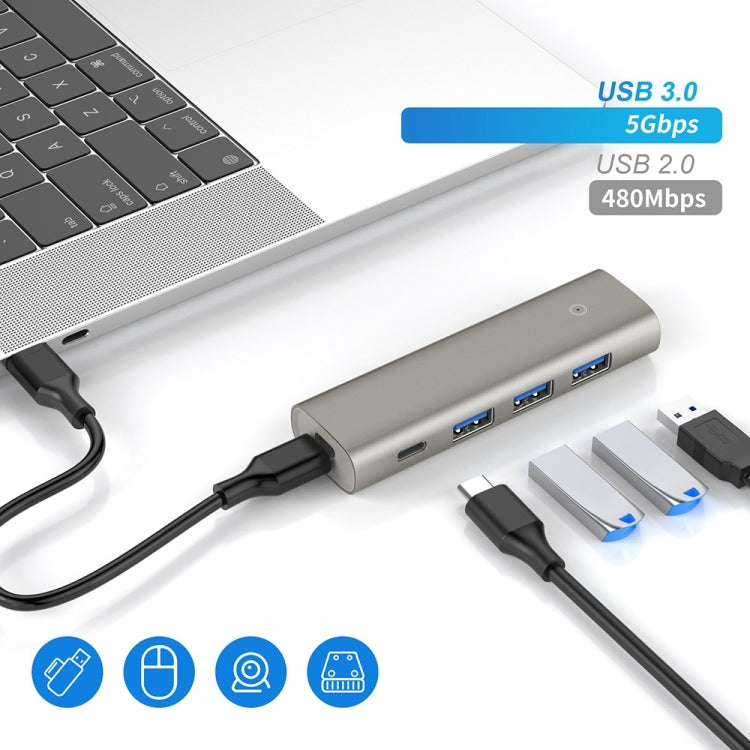 Rocketek HC466 USB3.2 Gen2 Type-C 4 in 1 HUB Adapter - free shipping - PMC Jewellery - Order now!