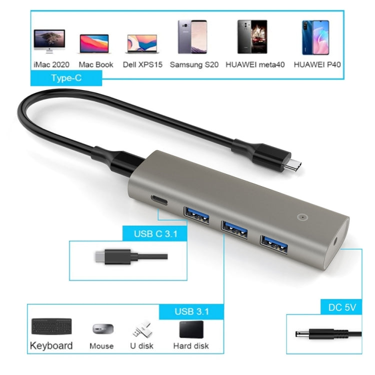 Rocketek HC466 USB3.2 Gen2 Type-C 4 in 1 HUB Adapter - free shipping - PMC Jewellery - Order now!
