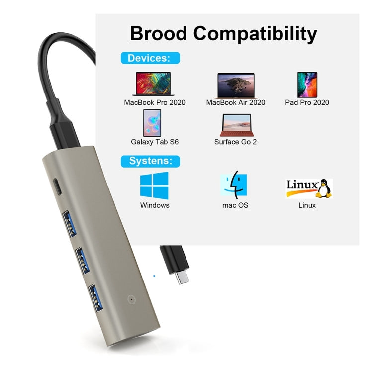 Rocketek HC466 USB3.2 Gen2 Type-C 4 in 1 HUB Adapter - free shipping - PMC Jewellery - Order now!