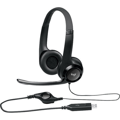 Logitech H390 USB Wired Headset Stereo Headphones with Noise-Cancelling Microphone - Multimedia Headset by Logitech | Online Shopping South Africa | PMC Jewellery | Buy Now Pay Later Mobicred