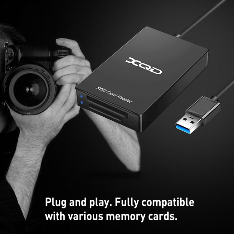 Rocketek CR312-A USB3.0 SD / XQD 2 in 1 Card Reader - free shipping - PMC Jewellery - Order now!