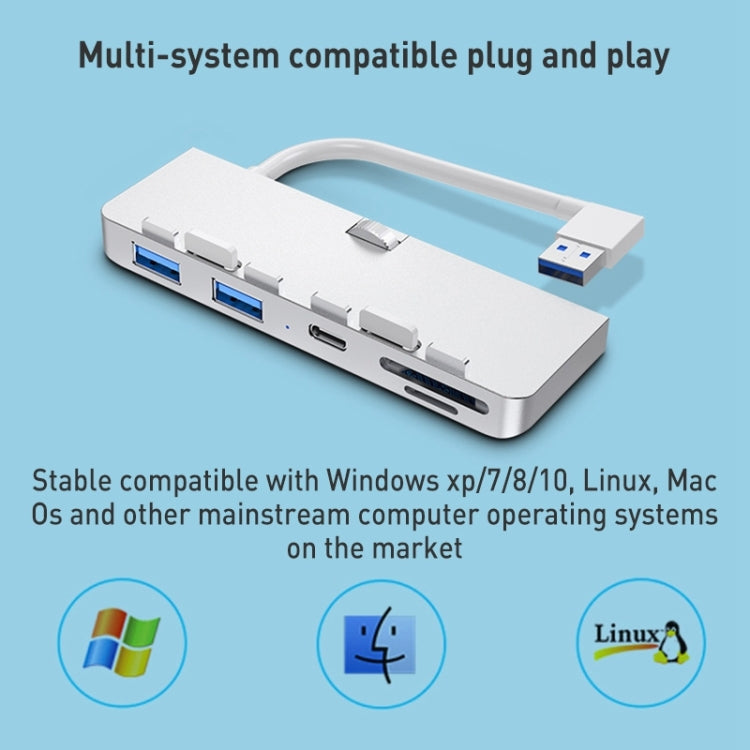 Rocketek HC412 USB3.0 x 3 + SD / TF Card Reader HUB Adapter - USB 3.0 HUB by ROCKETEK | Online Shopping South Africa | PMC Jewellery | Buy Now Pay Later Mobicred