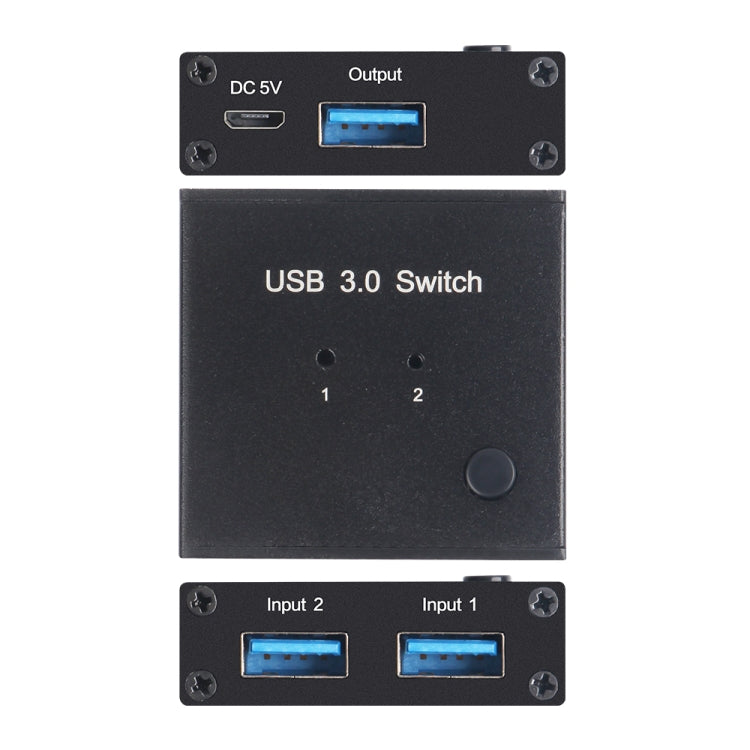 AM-U301 2 Input 1 Output USB 3.0 Switch - USB 3.0 HUB by PMC Jewellery | Online Shopping South Africa | PMC Jewellery | Buy Now Pay Later Mobicred