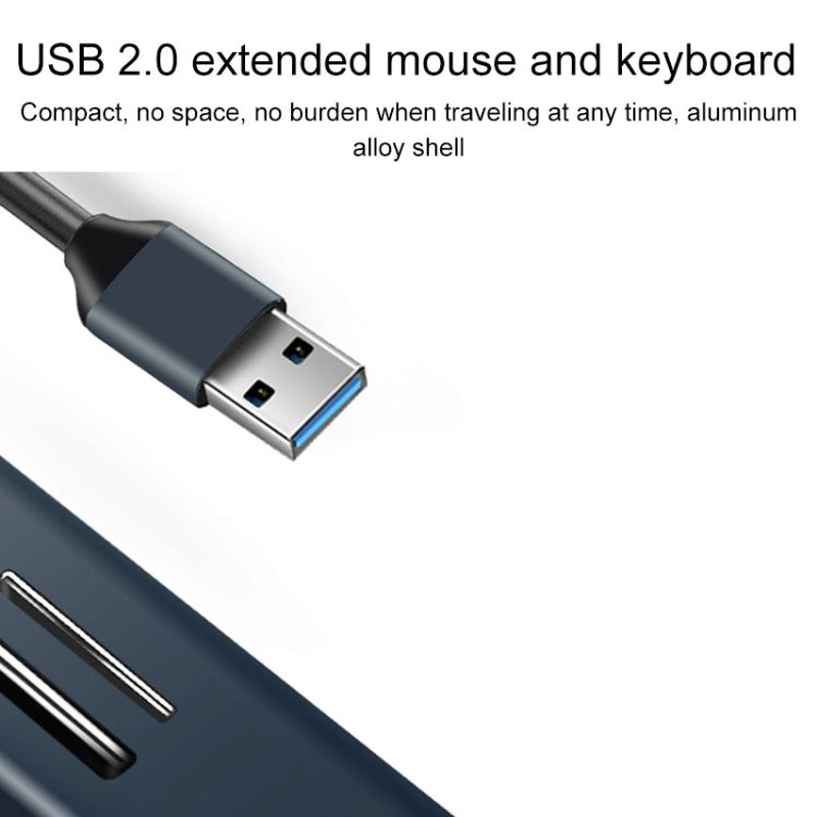 15101 5 in 1 USB3.0 to 3 x USB + SD / TF Card Reader HUB Adapter (Silver) - USB 3.0 HUB by PMC TechLife | Online Shopping South Africa | PMC TechLife | Buy Now Pay Later Mobicred