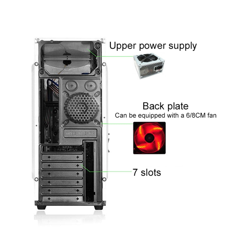 1728 USB 3.0 Main Chassis 440x180x480mm Micro-ATX / ATX PC PC Desktop Game Computer Case(Black) - Computer Cases & Towers by PMC Jewellery | Online Shopping South Africa | PMC Jewellery | Buy Now Pay Later Mobicred