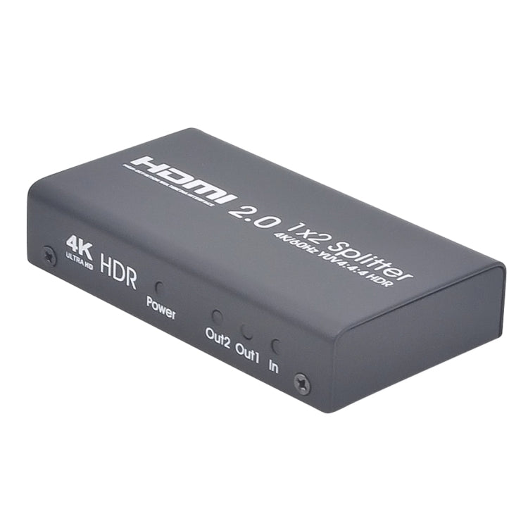 AYS-12V20 HDMI 2.0 1x2 4K Ultra HD Switch Splitter(Black) - Splitter by PMC Jewellery | Online Shopping South Africa | PMC Jewellery | Buy Now Pay Later Mobicred