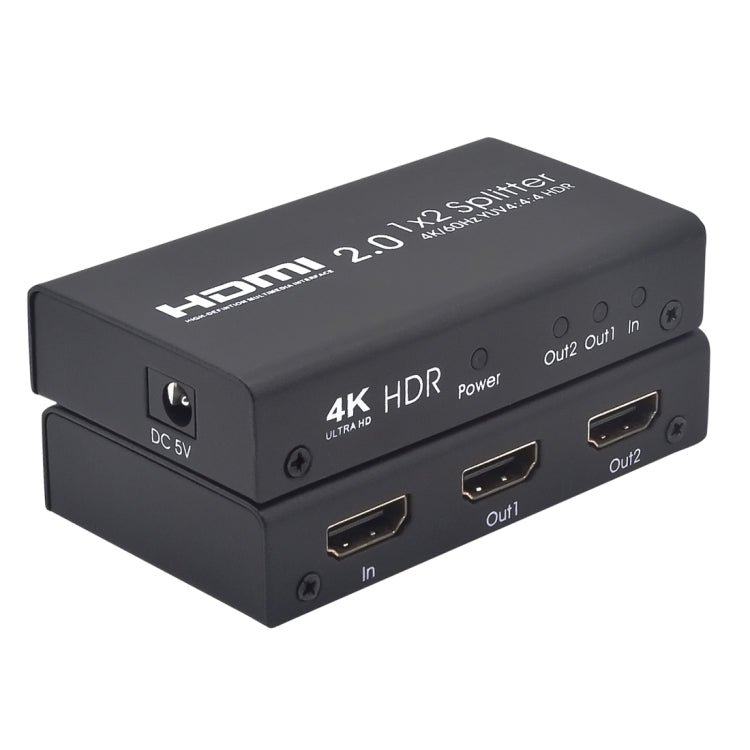 AYS-12V20 HDMI 2.0 1x2 4K Ultra HD Switch Splitter(Black) - Splitter by PMC Jewellery | Online Shopping South Africa | PMC Jewellery | Buy Now Pay Later Mobicred