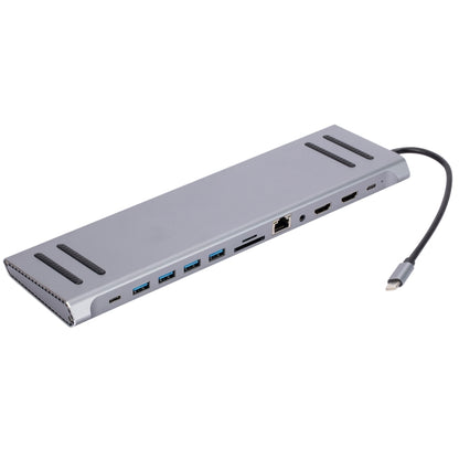 LS1094 12 in 1 Type-C to Dual HDMI Docking Station - USB HUB by PMC Jewellery | Online Shopping South Africa | PMC Jewellery
