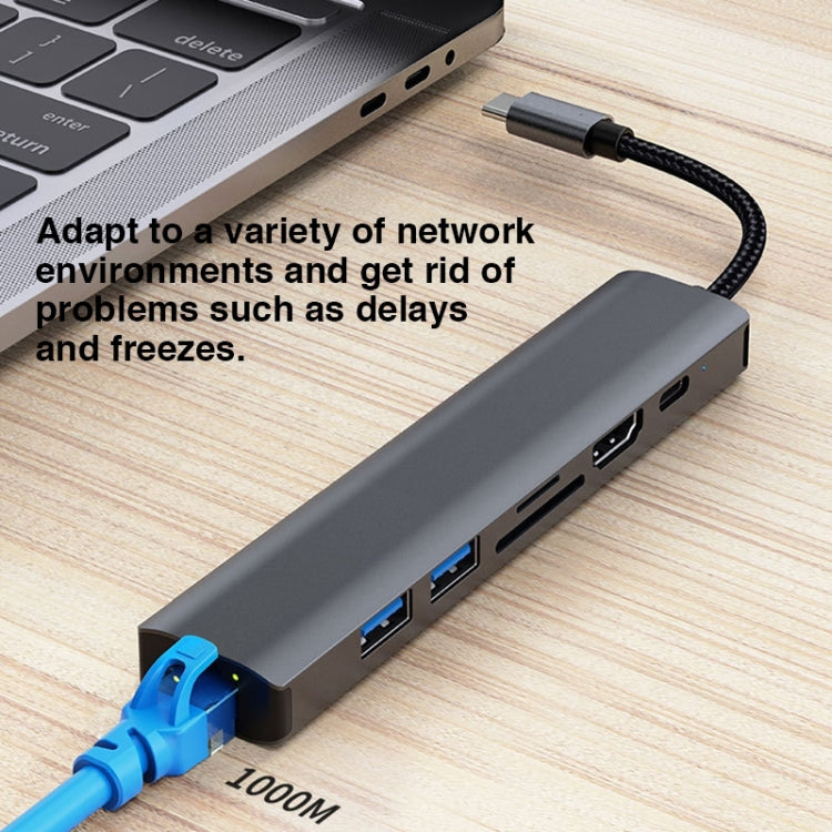 BYL-2303 7 in 1 USB-C / Type-C to USB Multifunctional Docking Station HUB Adapter - USB HUB by PMC Jewellery | Online Shopping South Africa | PMC Jewellery | Buy Now Pay Later Mobicred