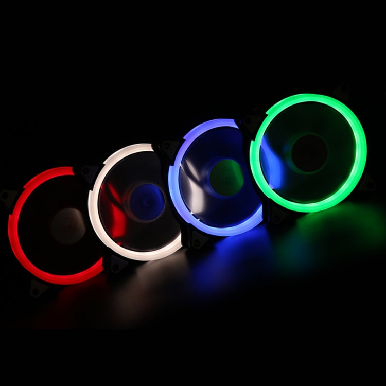 Color LED 12cm 3pin Computer Components Chassis Fan Computer Host Cooling Fan Silent Fan Cooling, with Power Connection Cable & Green Light(Green) - Fan Cooling by PMC Jewellery | Online Shopping South Africa | PMC Jewellery | Buy Now Pay Later Mobicred