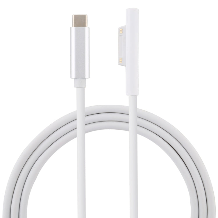 Surface Pro 7 / 6 / 5 to USB-C / Type-C Male Interfaces Power Adapter Charger Cable for Microsoft Surface Pro 7 / 6 / 5 / 4 / 3 / Microsoft Surface Go(White) - Power Cord by PMC Jewellery | Online Shopping South Africa | PMC Jewellery | Buy Now Pay Later Mobicred