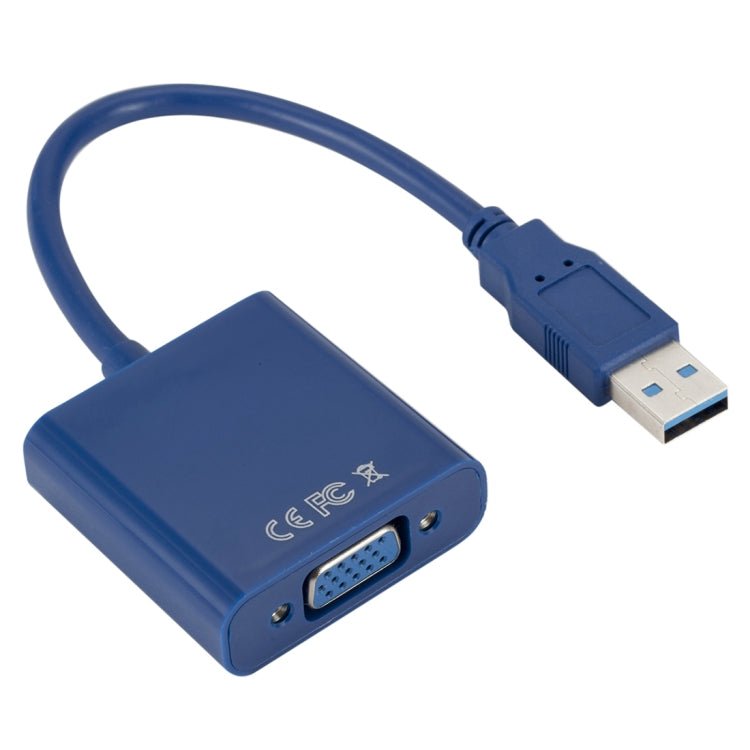 External Graphics Card Converter Cable USB3.0 to VGA, Resolution: 1080P(Blue) - Converter by PMC TechLife | Online Shopping South Africa | PMC TechLife | Buy Now Pay Later Mobicred