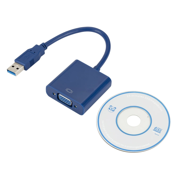 External Graphics Card Converter Cable USB3.0 to VGA, Resolution: 1080P(Blue) - Converter by PMC TechLife | Online Shopping South Africa | PMC TechLife | Buy Now Pay Later Mobicred
