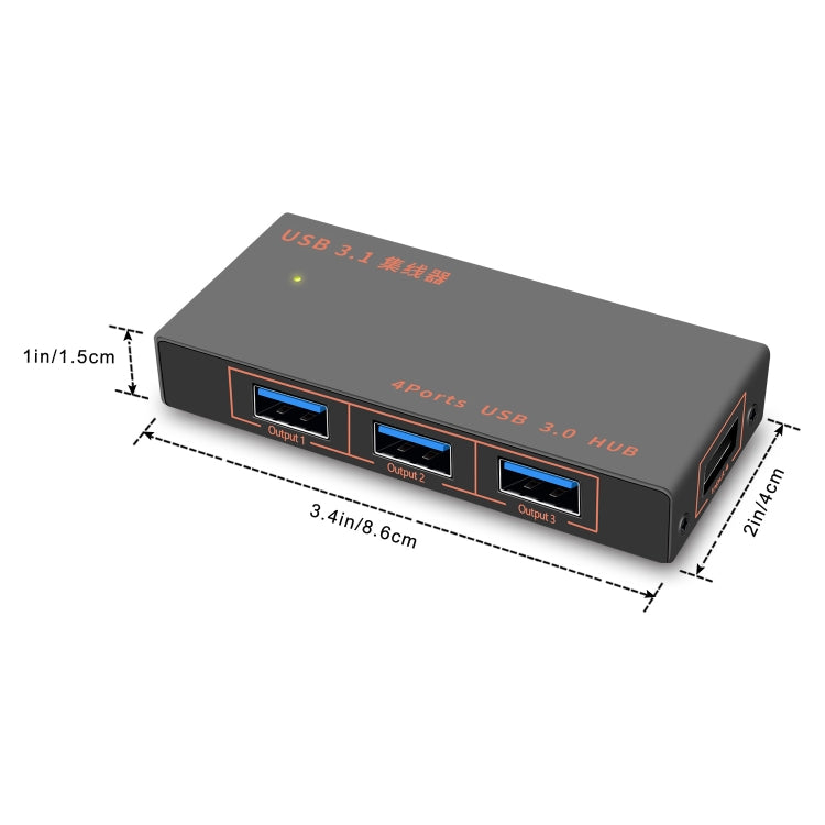 9573S 4 In 1 USB 3.0 Multi-function HUB Converter Expansion Dock - USB 3.0 HUB by PMC Jewellery | Online Shopping South Africa | PMC Jewellery | Buy Now Pay Later Mobicred